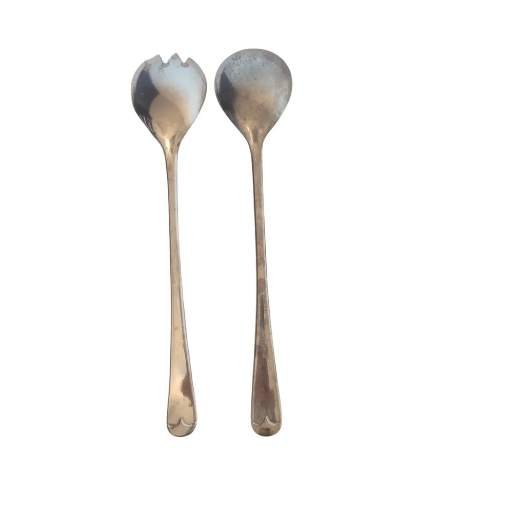 Silverplated Italy made modern salad